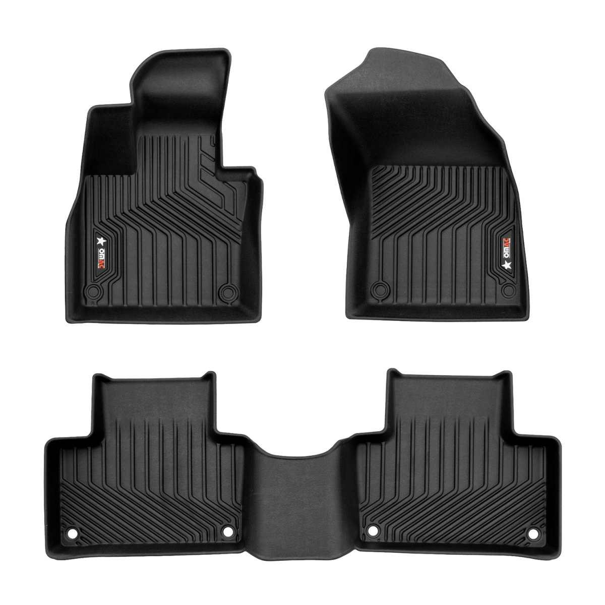 Volvo XC90 Floor Mats - Omac - Premium TPE - Black - 2016-2024